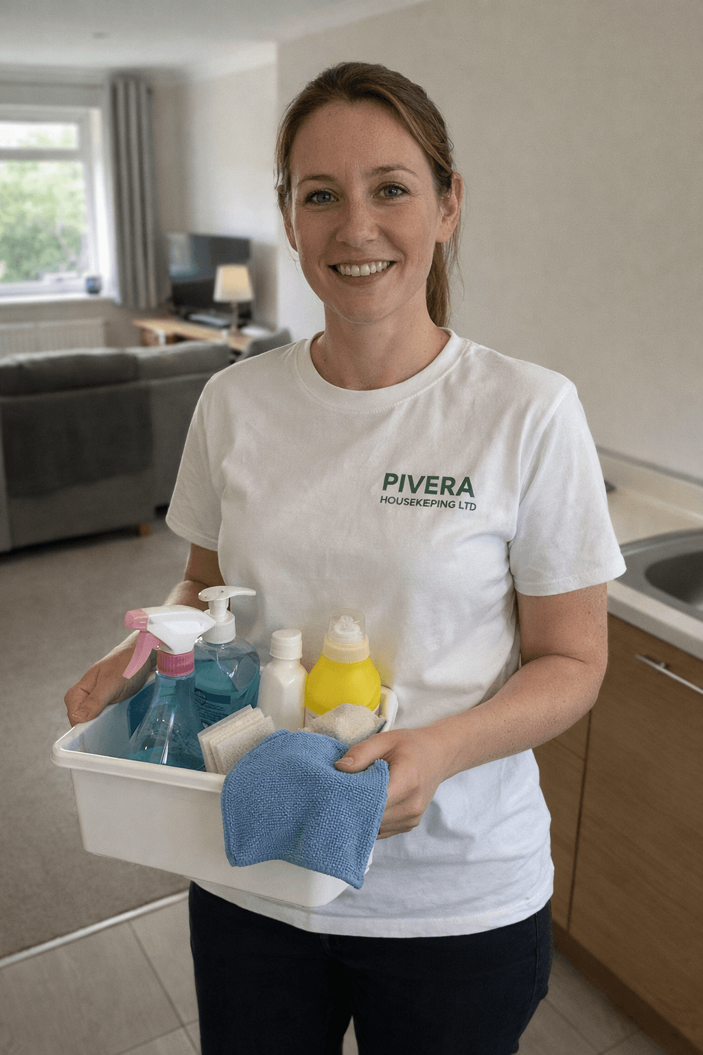 Professional Pivera cleaner with cleaning supplies