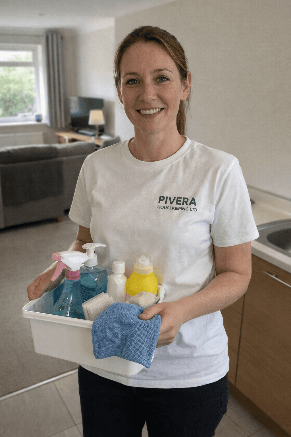 Professional Pivera cleaner with cleaning supplies